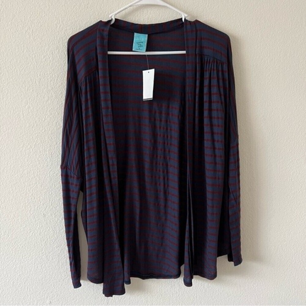 H.I.P. Red Stripes Long Sleeves Cardigan SZ Small